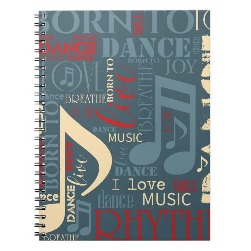 Born to Dance BlueRedGold ID277 Notebook