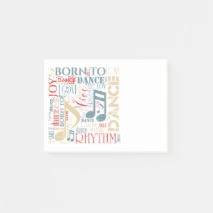 Born to Dance Blue/Red/Gold ID277 Post-it Notes