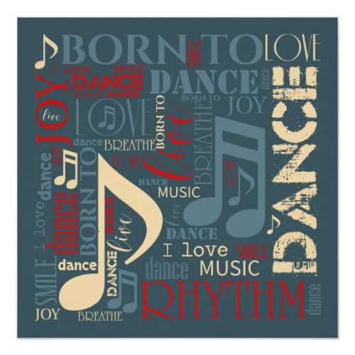 Born to Dance BlueRedGold ID277 Poster