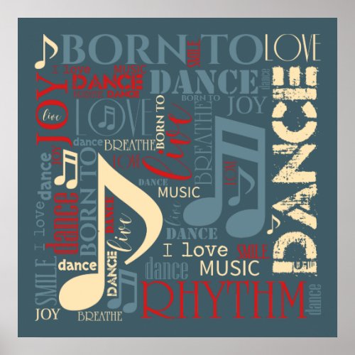 Born to Dance BlueRedGold ID277 Poster