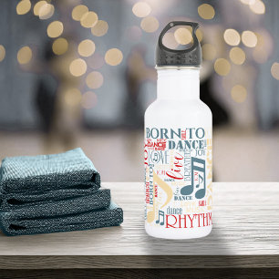 Born to Dance Blue/Red/Gold ID277 Stainless Steel Water Bottle