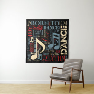 Born to Dance Blue/Red/Gold ID277 Tapestry