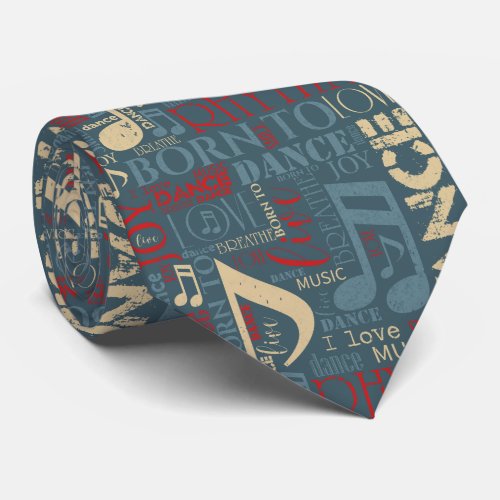 Born to Dance BlueRedGold ID277 Tie