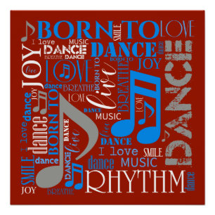 Born to Dance Blue/White/Any Color ID277 Poster
