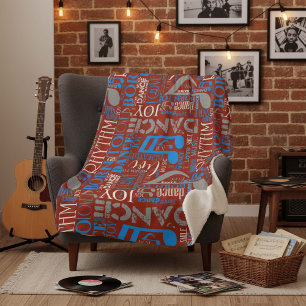 Born to Dance Blue/White/Any Color ID277 Sherpa Blanket