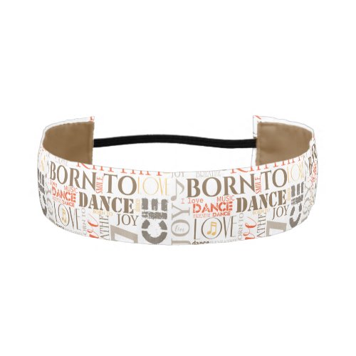 Born to Dance Brown ID277 Athletic Headband