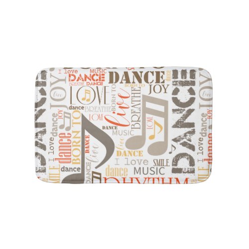 Born to Dance Brown ID277 Bath Mat