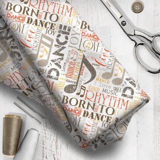 Born to Dance Brown ID277 Fabric
