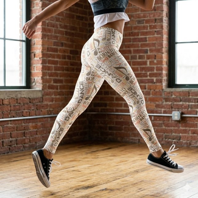 Born to Dance Brown ID277 Leggings (Creator Uploaded)