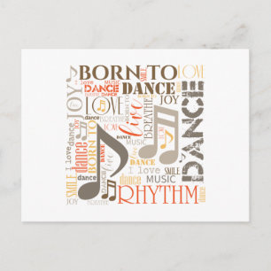 Born to Dance Brown ID277 Postcard