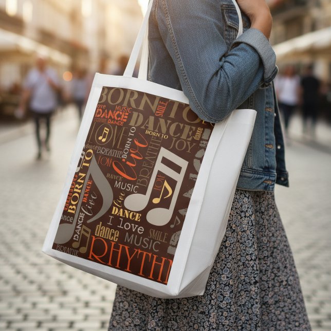 Born to Dance Brown ID277 Reusable Grocery Bag (Creator Uploaded)