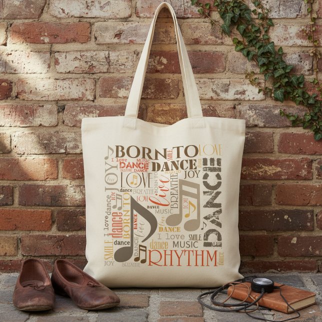Born to Dance Brown ID277 Tote Bag (Creator Uploaded)