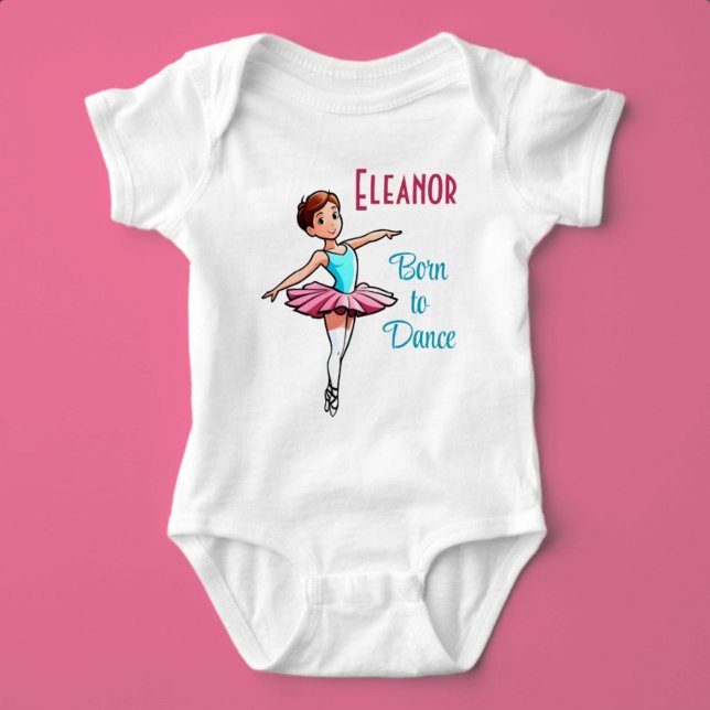 Born to Dance Custom Name Baby Bodysuit (Born to Dance)