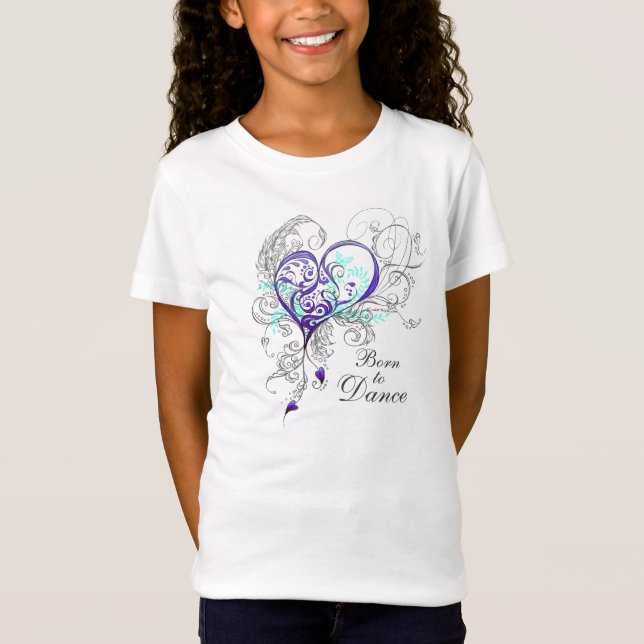 Born to Dance Girls Babydoll T (customizable) T-Shirt (Front)