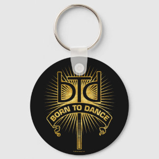 Born To Dance (gold) Keychain