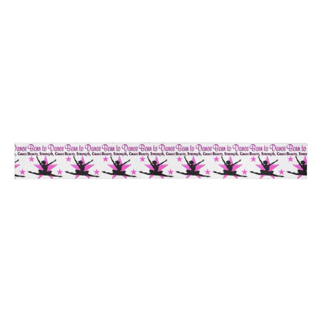 BORN TO DANCE GROSGRAIN RIBBON (Front)