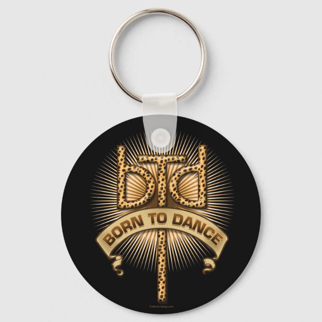 Born To Dance (leopard) Keychain (Front)