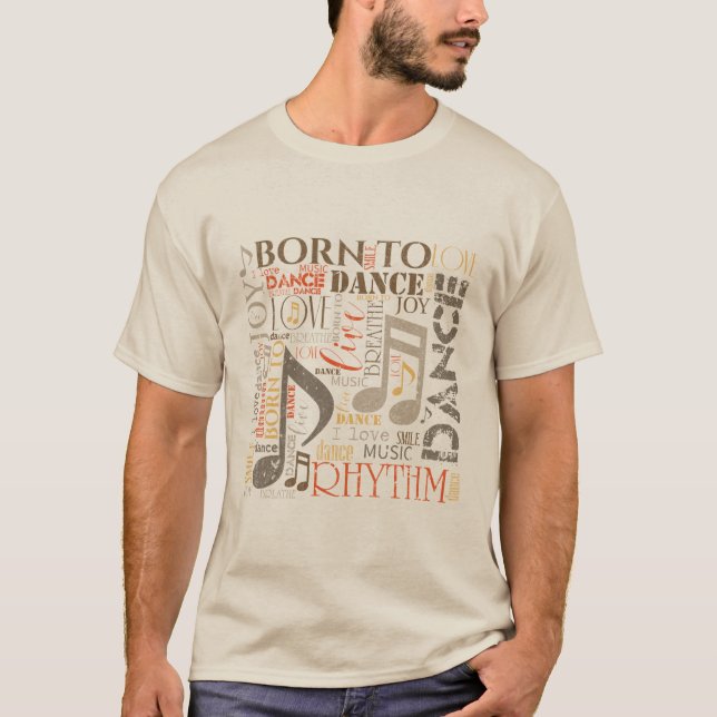 Born to Dance Orange/Brown ID277 T-Shirt (Front)