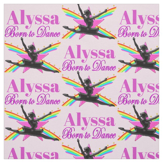 BORN TO DANCE PERSONALIZED BALLET FABRIC (Swatch)