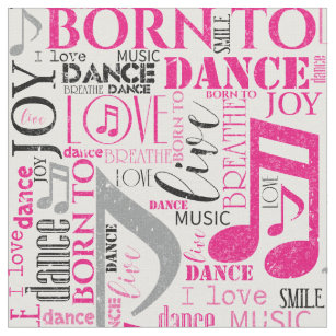 dance words fabric zazzle