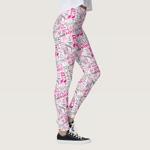 Born to Dance PinkBlack ID277 Leggings