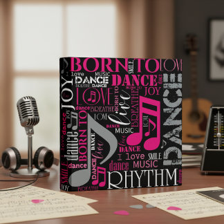 Born to Dance Pink ID277 Binder
