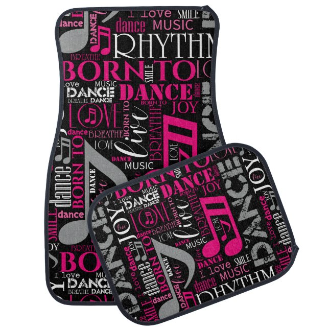 Born to Dance Pink ID277 Car Floor Mat (Set)
