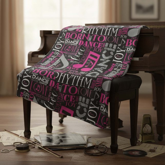 Born to Dance Pink ID277 Fleece Blanket (Creator Uploaded)