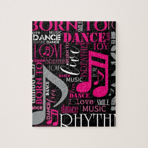 Born to Dance Pink ID277 Jigsaw Puzzle