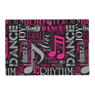 Born to Dance Pink ID277 Placemat