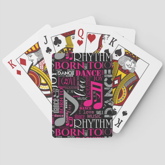 Born to Dance Pink ID277 Poker Cards (Back)