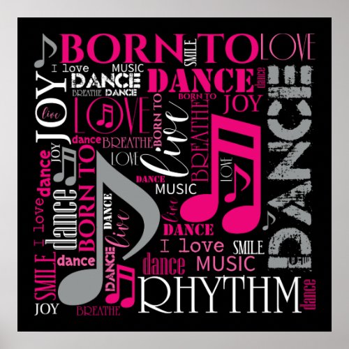 Born to Dance Pink ID277 Poster