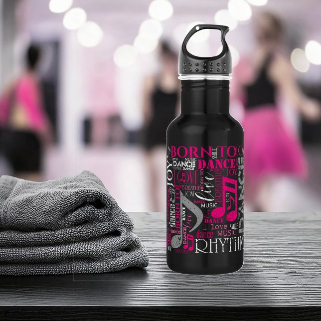 Born to Dance Pink ID277 Stainless Steel Water Bottle (Creator Uploaded)
