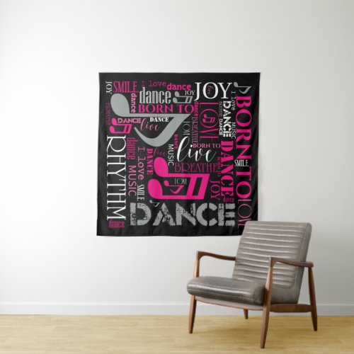 Born to Dance Pink ID277 Tapestry