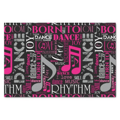 Born to Dance Pink ID277 Tissue Paper