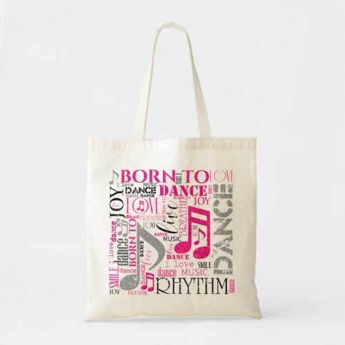 Born to Dance Pink ID277 Tote Bag