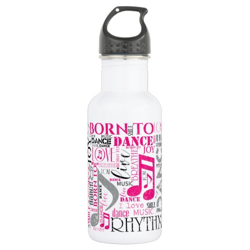Born to Dance Pink ID277 Water Bottle