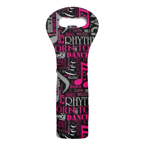 Born to Dance Pink ID277 Wine Bag