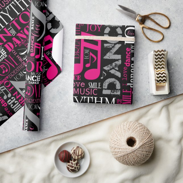 Born to Dance Pink ID277 Wrapping Paper (Crafts)