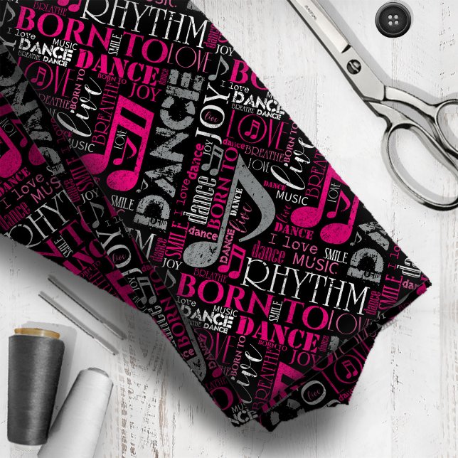 Born to Dance Pink/White ID277 Fabric (Creator Uploaded)