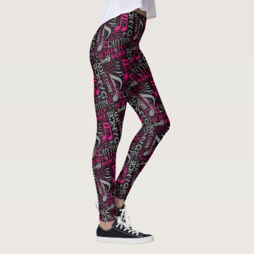 Born to Dance PinkWhite ID277 Leggings