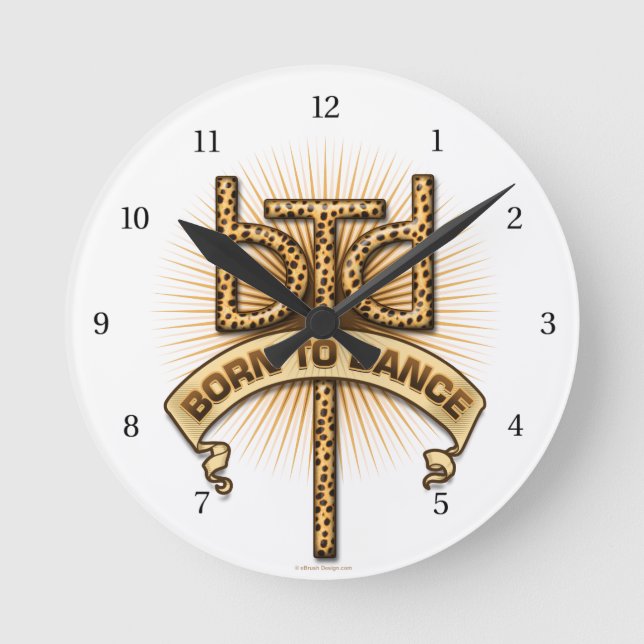Born To Dance Round Clock (Front)