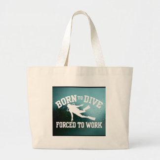 Born to Dive Large Tote Bag