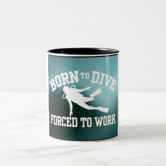Born to Dive Two-Tone Coffee Mug