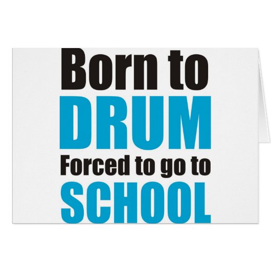 born to drum cards (Front Horizontal)