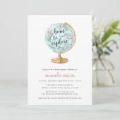 Born to Explore Baby Shower Invitation (Standing Front)