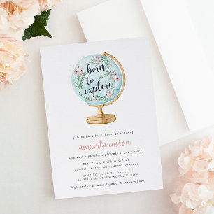 Born to Explore Baby Shower Invitation