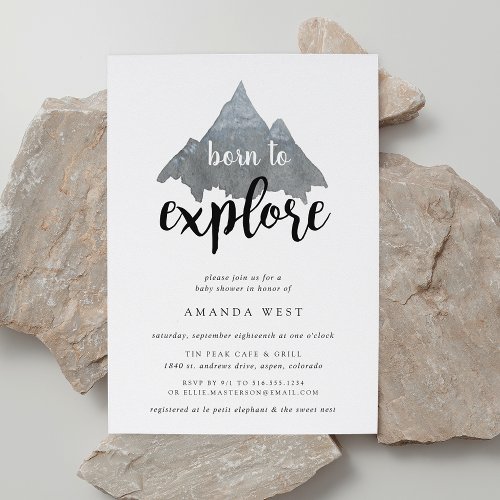 Born to Explore Baby Shower Invitation