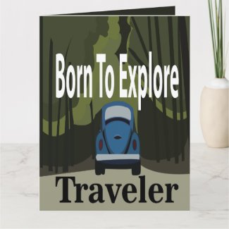Born To Explore Road Trip Travel Greeting