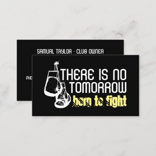 Born To Fight Boxing Club Boxing Trainer Business Card
